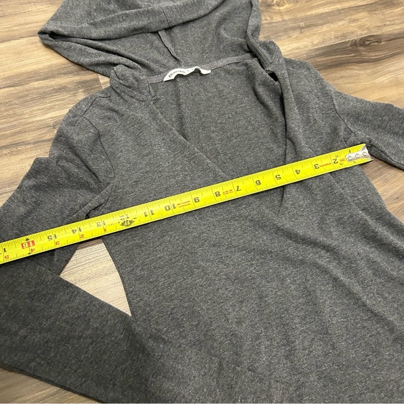 Bluenotes Y2K V-Neck Charcoal Hooded Dress - Picture 4 of 5